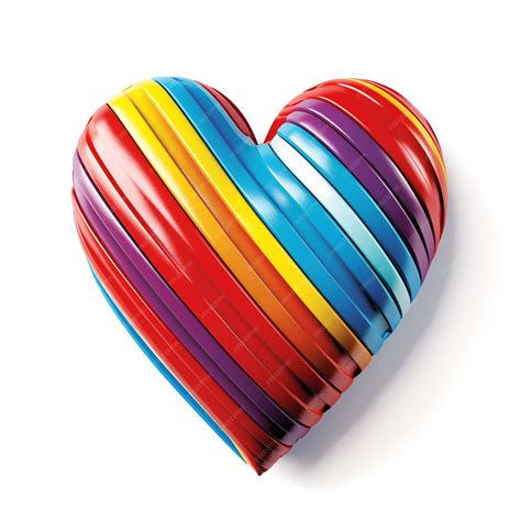 Premium Ai Image A Rainbow Colored Heart With The Word Love On It