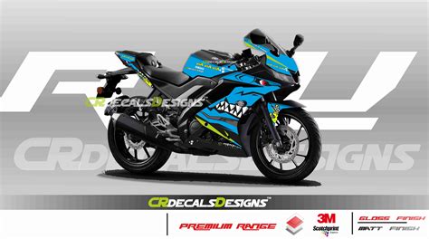 Yamaha R15 V3 Custom Decals Wrap Stickers 3d Shark Kit Cr Decals Designs