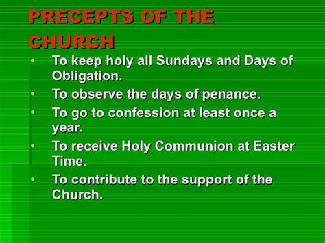 19 Liturgical Year Precepts Of The Church