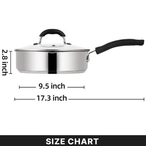 10 in. Stainless Steel Aluminum Nonstick Frying Pan with lid, 1 - Fred ...