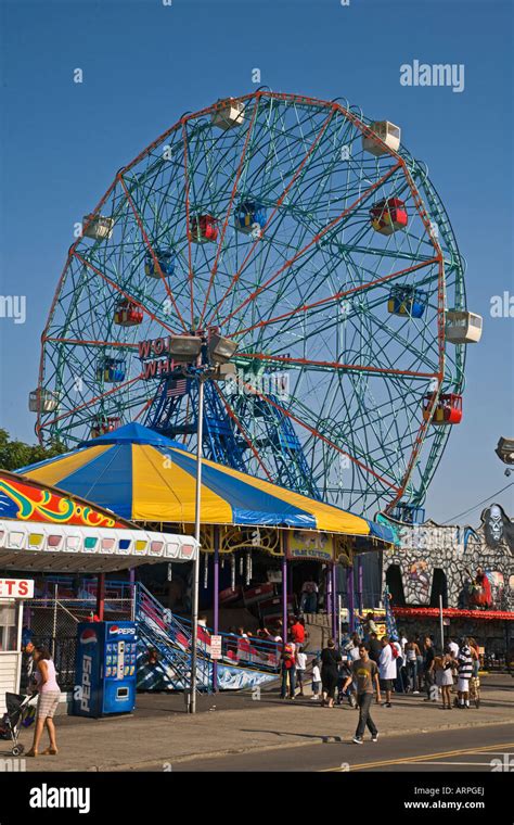 The WONDER WHEEL At The ASTROLAND Amusement Park In CONEY ISLAND NEW