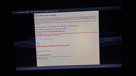 HEN not installing and an error : r/ps3homebrew