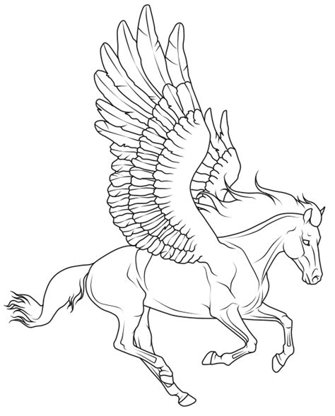 Pegasus Drawing Outline