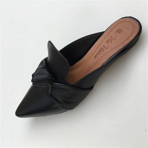 Mule Bico Fino Preto N Via Vit Ria Cal Ados Bh