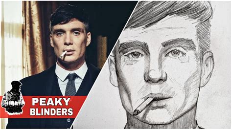 Drawing Thomas Shelby How To Draw Cillian Murphy Drawing Peaky Blinders Youtube