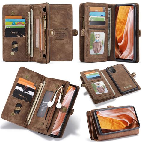 Caseme Samsung Galaxy A71 4g Wallet Case With Wrist Strap Coffee Samsung Galaxy Wallet Case