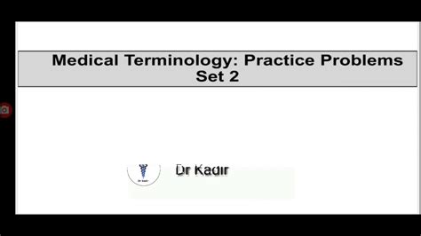 Medical Terminology The Basics Lesson 5 Youtube