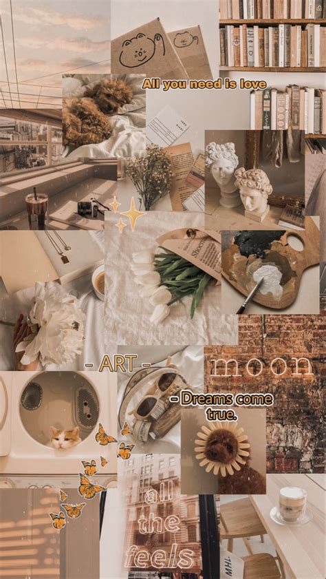 collage brown aesthetic Idéias vintage Wallpapers bonitos Ideias