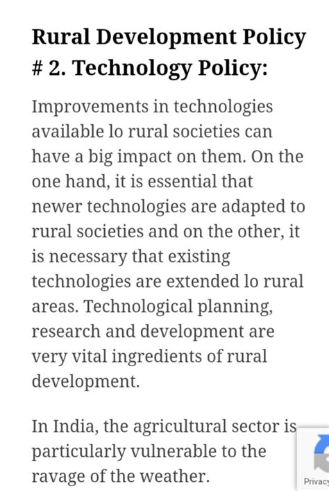 Overview Of Rd Policies Rural Development Khu Notes Teachmint