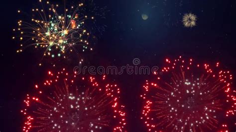 Two Fireworks Sparking with Bright Light, Black Background, 4k ...