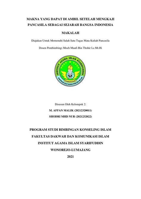 Solution Pancasila Sebagai Sejarah Bangsa Indonesia Makalah Studypool