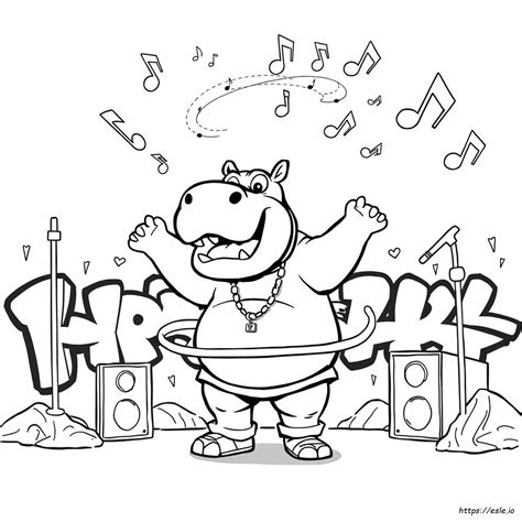 Gambar Mewarnai Rapper Hip Hop