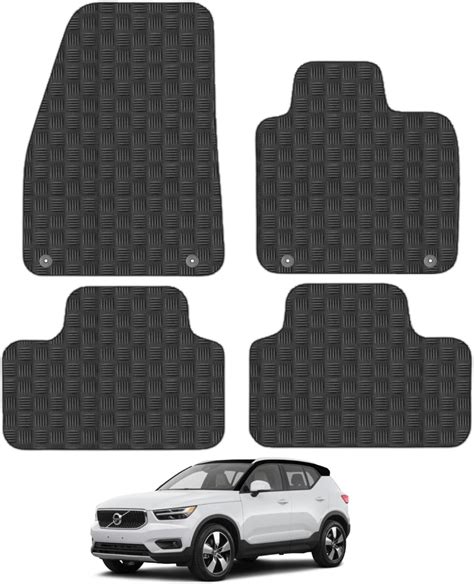 Car Mats For Volvo XC40 2018 Automatic Tailored Fit Black Rubber