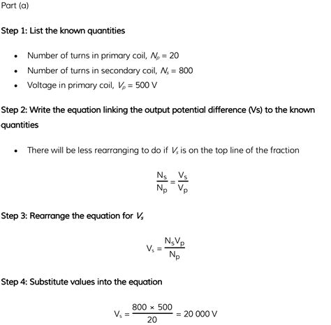 Edexcel Igcse Physics Transformer Equations