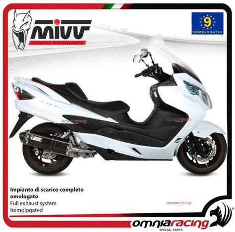 Mivv Speed Edge Full Exhaust System Homologated Black Inox For Suzuki