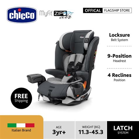 Chicco MyFit Zip Air Harness Booster Car Seat Shopee Singapore