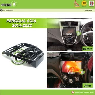 Android Player Casing 9 Perodua Axia 2014 2022 UV Black With Socket