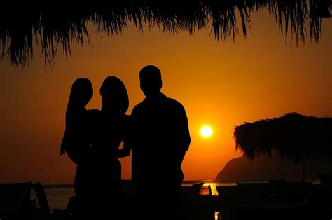 1440x900px | free download | HD wallpaper: Family silhouette against ...