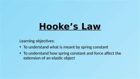 Hooke's Law - PhET Simple Investigation | Teaching Resources