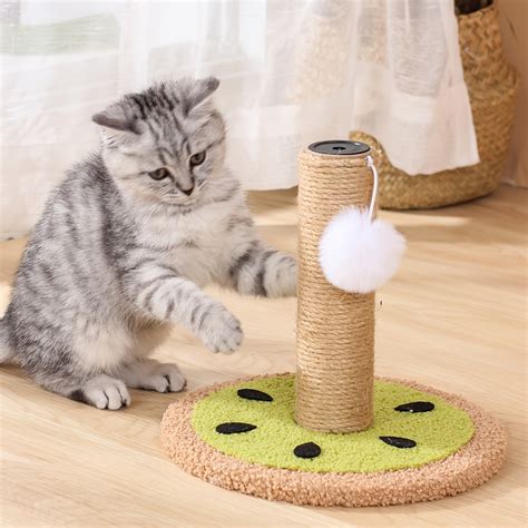 Kiwi Shaped Sisal Cat Scratching Post Cute Cat Scratcher For Indoor