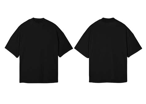 Black Oversize Mock Neck Tee Mockup Etsy Oversized Black T Shirt