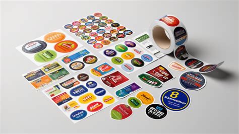 custom stickers labels network print design