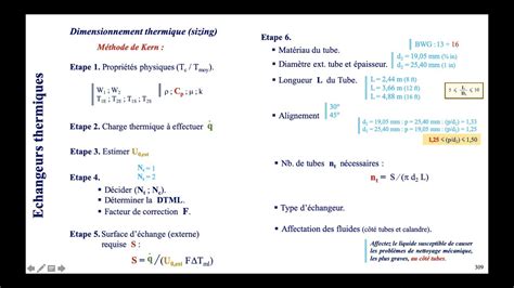 Echangeurs thermiques 20e séance Méthode de Kern détaillée 8 20
