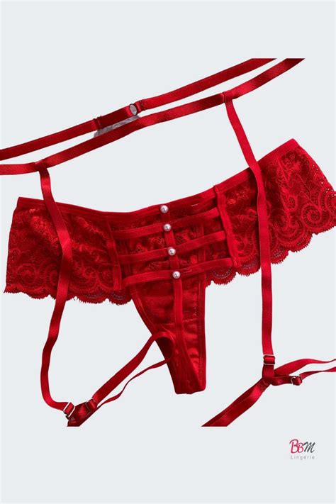 Kit Calcinha Fio Dental Atena Cinta Liga BBM Lingerie Lingerie