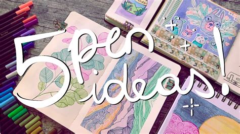 5 Drawing Ideas To Fill A Sketchbook With Fineliners Youtube