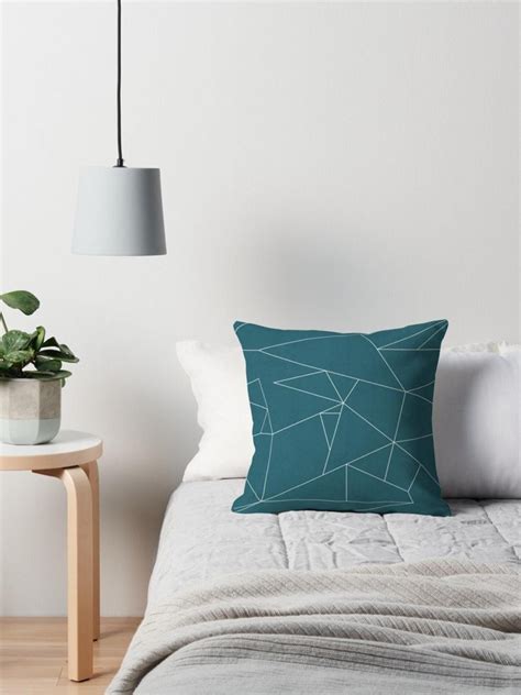 Teal Cushions Teal Home Decor Blue Cushions Geometric Etsy Teal