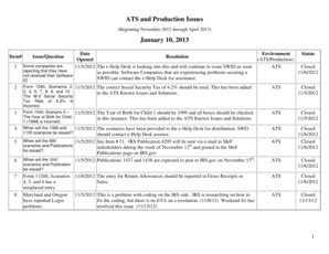 Fillable Online Irs Ty Mef Ats And Production Call Log Doc