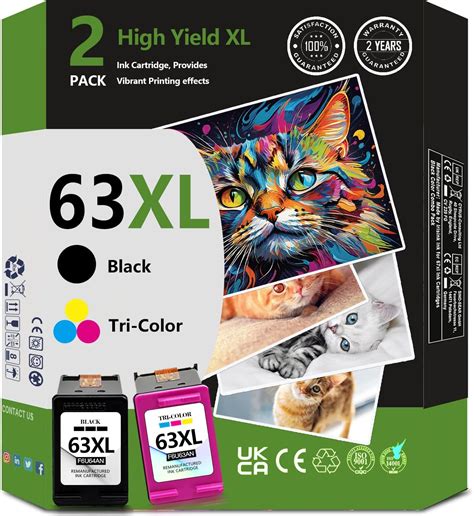 Okgo Ink 63xl Ink Cartridge Remanufactured Replacement For Hp Ink 63 Xl Hp63 Hp63xl