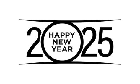 Premium Vector 2025 Happy New Year Number Design