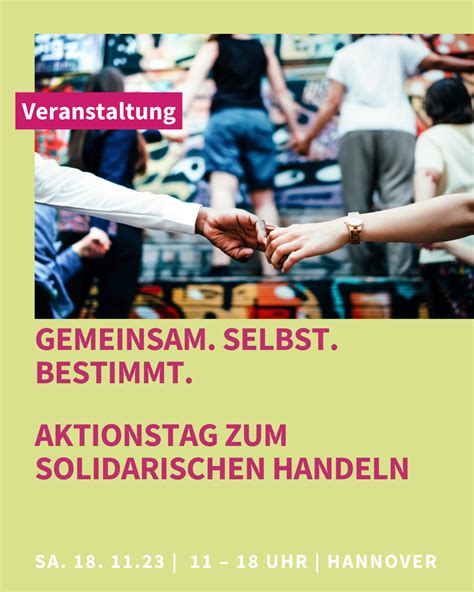 Gemeinsam Selbst Bestimmt Aktionstag Zum Solidarischen Handeln