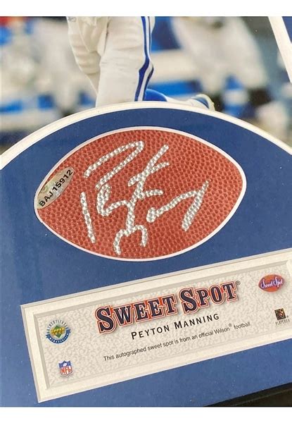 Lot Detail Peyton Manning Indianapolis Colts Signed Football Swatch