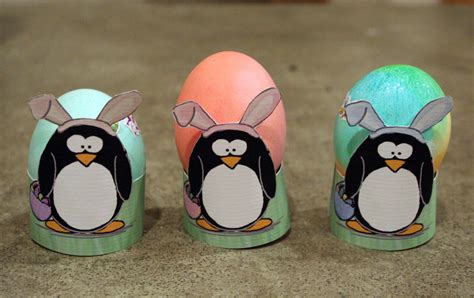 Happy Easter Penguins Penguins Easter Egg Holder Penguin Theme