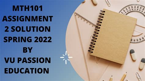 MTH101 Assignment 2 Solution Spring 2022 MTH101 Assignment 2