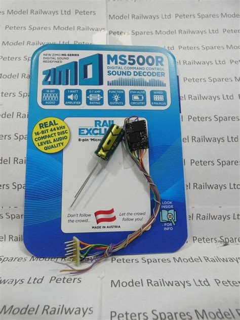 Zimo MS500R Micro DCC Sound Decoder 8 Pin Wired 1W Audio 0 7A 4 FO