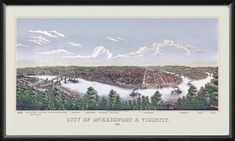 McKeesport PA 1893 Restored Map | Vintage City Maps