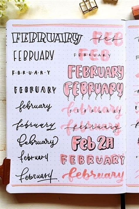 Best Pink Bullet Journal Headers For Inspiration Artofit