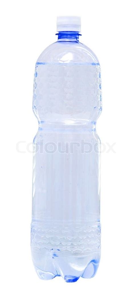 Flasche Wasser isoliert auf weiß Stock Bild Colourbox