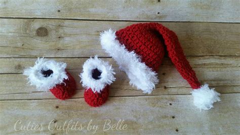 Baby Santa Hat Christmas Hat Crochet Baby Hat Newborn Photo - Etsy