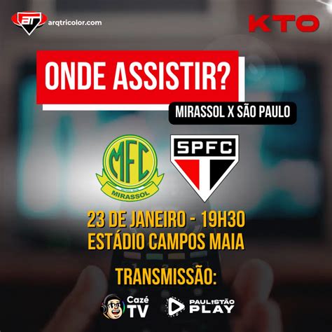 Onde assistir Mirassol x São Paulo Paulistão 2024