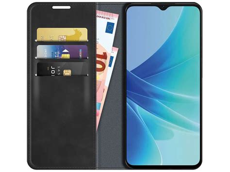 Slimfit Wallet Book Case Oppo A57 Hoesje Zwart