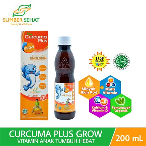 Jual Curcuma Plus Grow Emulsion Jeruk Ml Suplemen Kesehatan Anak