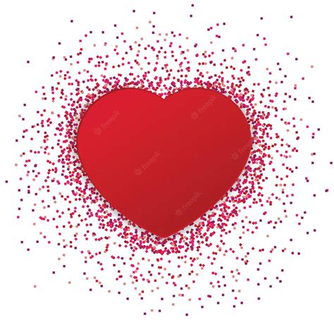 Premium Vector | Vector background with red glitter heart