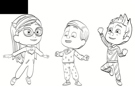 Pj Masks Heroes Coloring Page Printable