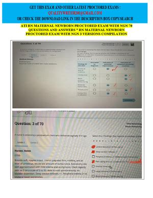 Ati Rn Maternal Newborn Proctored Exam With Ngn Latest Version