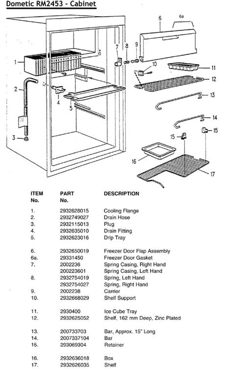 Dometic Dm2652 Parts Diagram