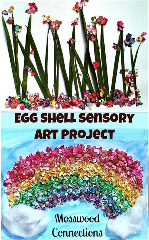 Egg Shell Sensory Art Project Mosswood Connections Sensory Art